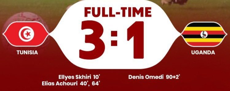 AFCON 2025 - Tunisia ekubye Uganda 3 : 1