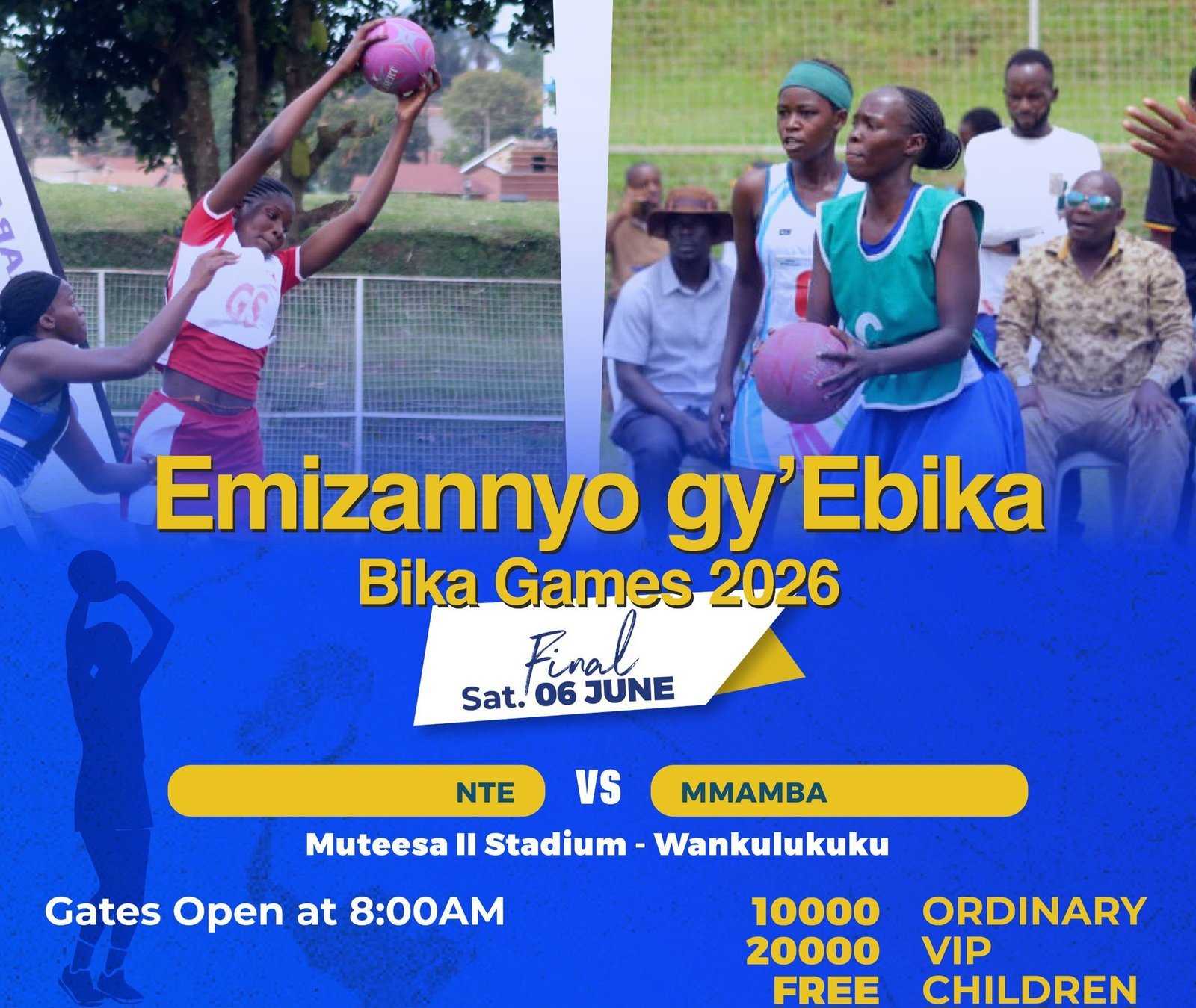 Fayinolo y'empaka z'ebika by'Abaganda eza 2026 za ku Lwamukaaga nga 06 May,2026 mu kisaawe e Wankulukuku